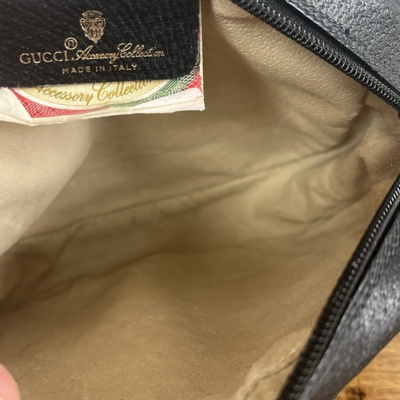 Vintage 80s Gucci Anniversary Collection Black Monogram Minimal Shoulder Bag - Picture 12 of 15